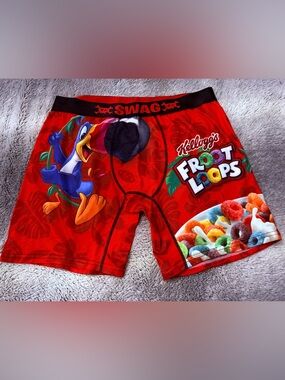 NWOT Kellogg's Froot Loops Red Men's Boxer Briefs - SWAG Waistband